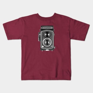 Vintage 1960s Twin Lens Camera - Closed Hood Kids T-Shirt